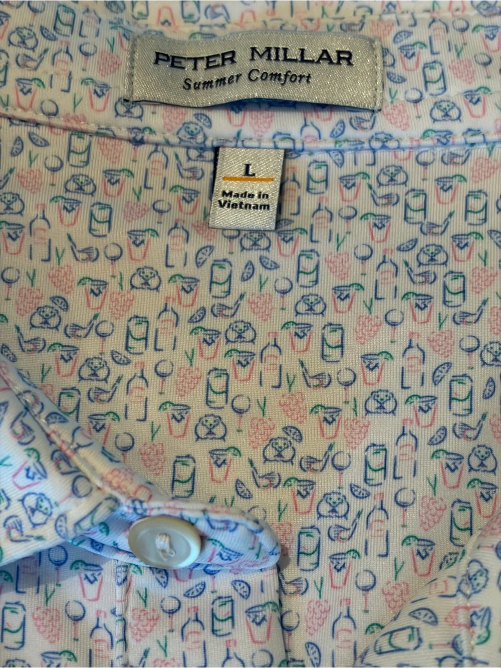Men’s Peter Millar “Summer Comfort” Master’s Golf Polo Size Large - Picture 5 of 5